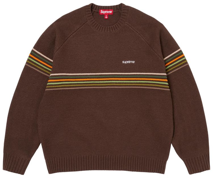 Supreme Raised Stripe Sweater Brown