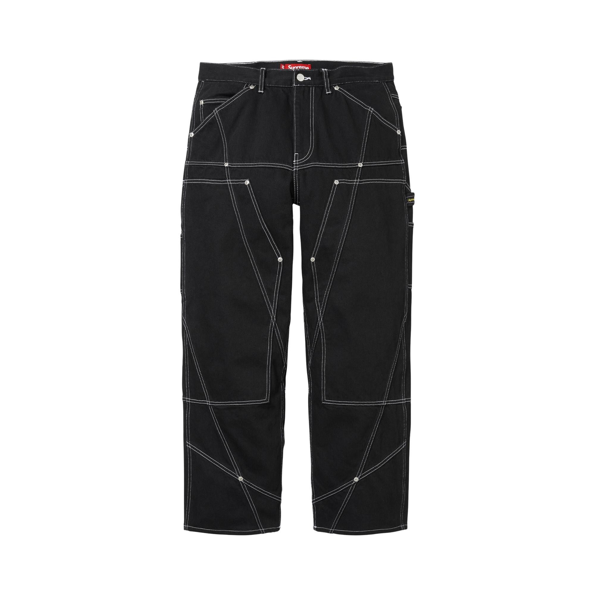 Buy Supreme Contrast Stitch Double Knee Painter Jean 'Black