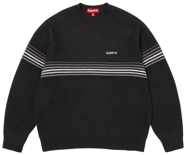 Supreme Raised Stripe Sweater Black