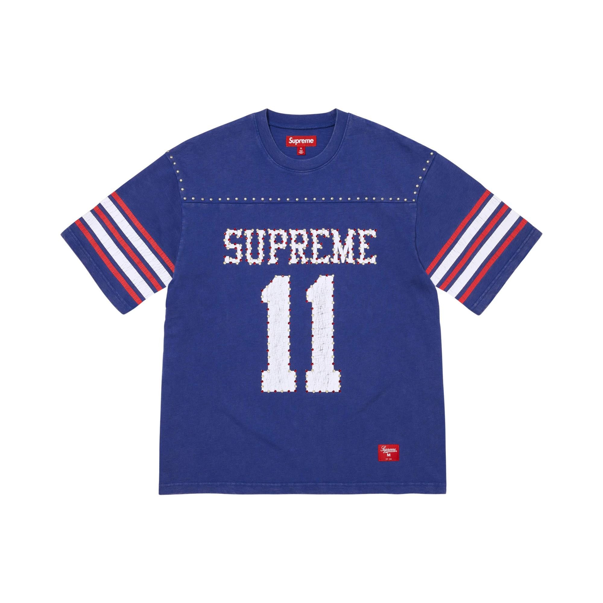 Buy Supreme Studded Short-Sleeve Top 'Blue' - SS26KN31 BLUE | GOAT