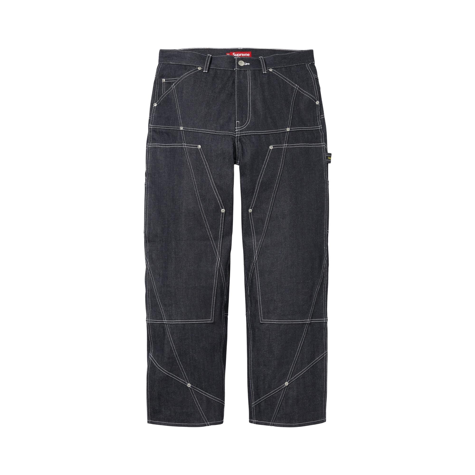 Buy Supreme Contrast Stitch Double Knee Painter Jean 'Rigid Indigo