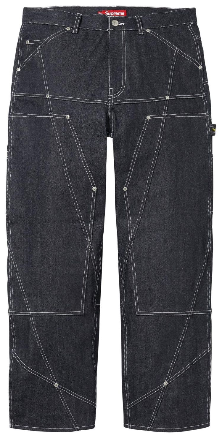 Buy Supreme Contrast Stitch Double Knee Painter Jean 