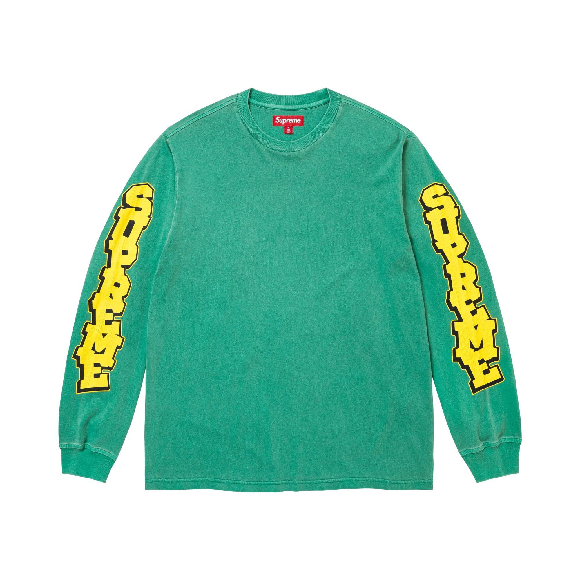 Buy Supreme Cracked Sleeve Long-Sleeve Top 'Washed Green