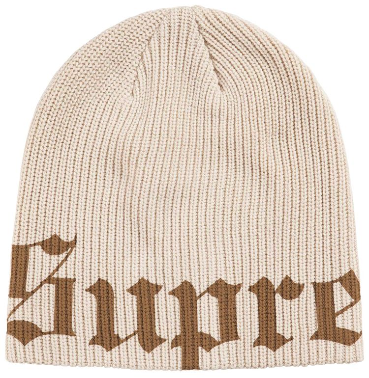 Supreme Old English Printed Beanie Stone