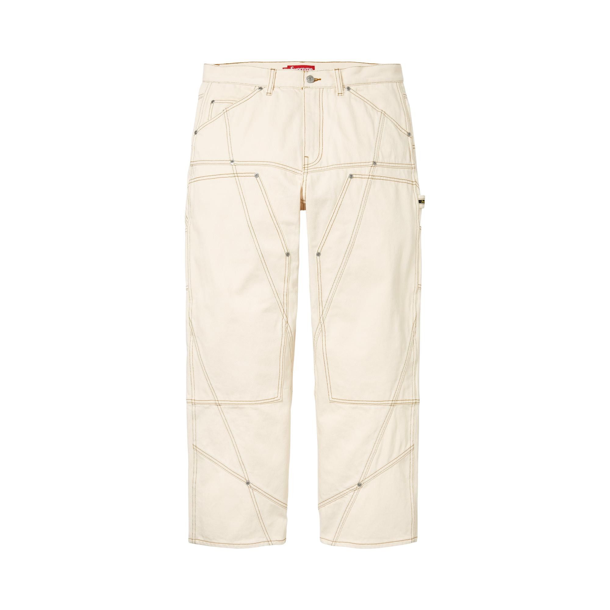 Buy Supreme Contrast Stitch Double Knee Painter Jean 'Natural