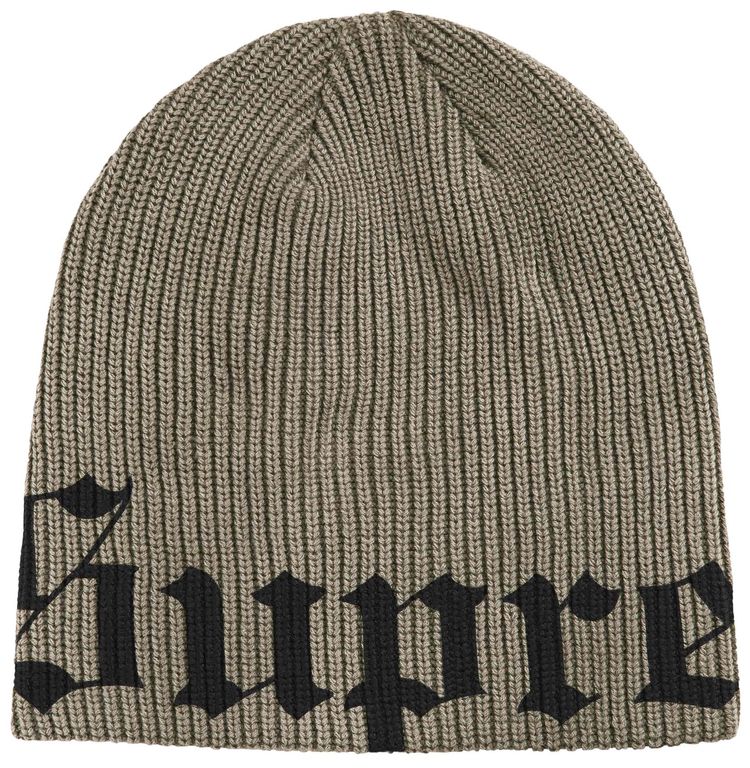 Supreme Old English Printed Beanie Olive