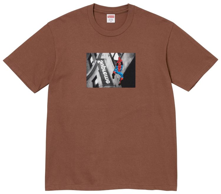Supreme x Spider Man Tee Brown