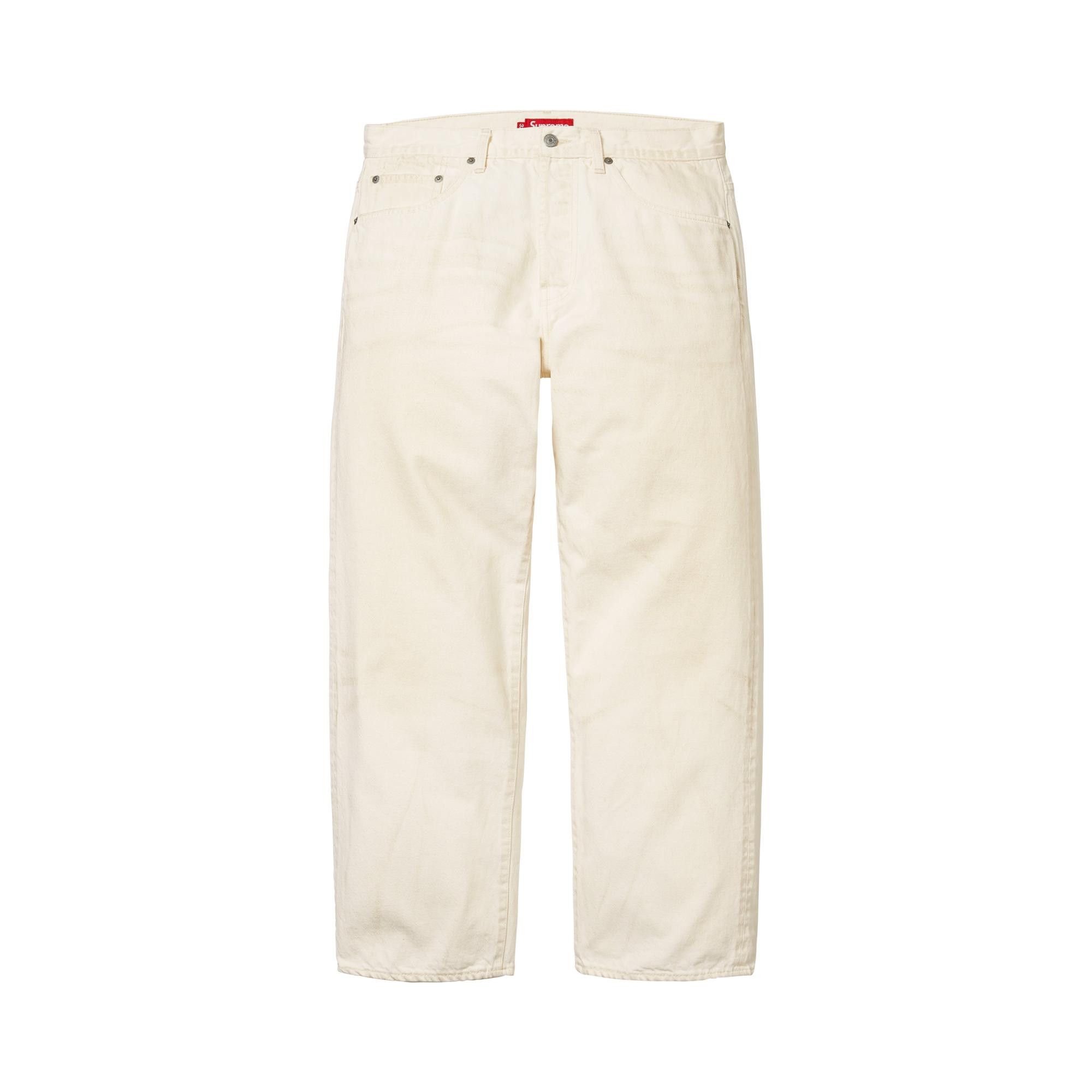 Buy Supreme Distressed Loose Fit Selvedge Jean 'Washed White