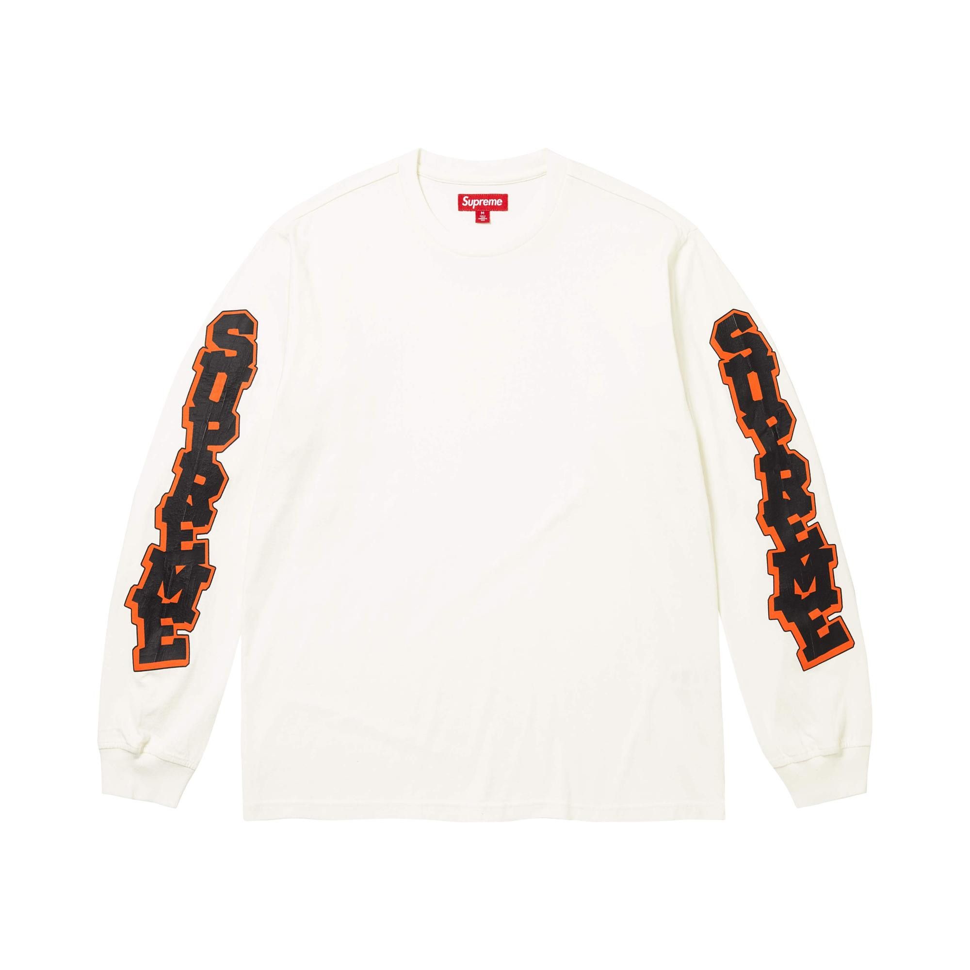 Buy Supreme Cracked Sleeve Long-Sleeve Top 'Washed White