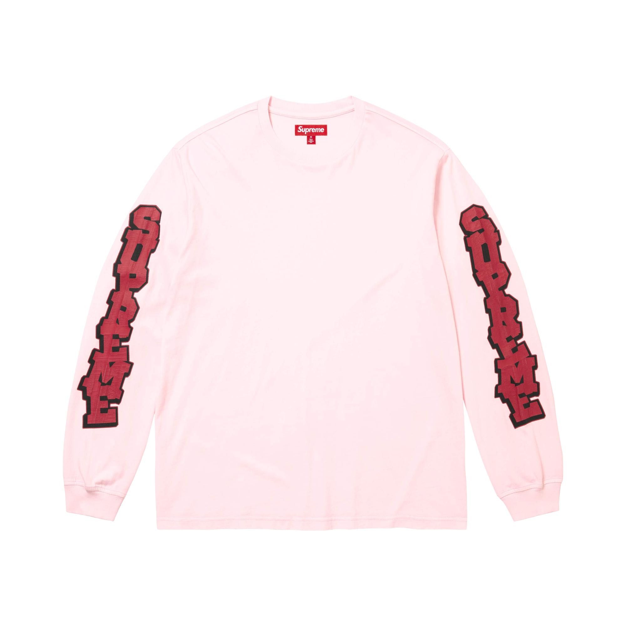 Buy Supreme Cracked Sleeve Long-Sleeve Top 'Washed Pink