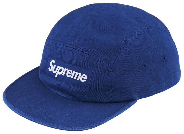 Supreme Washed Chino Twill Camp Cap Royal