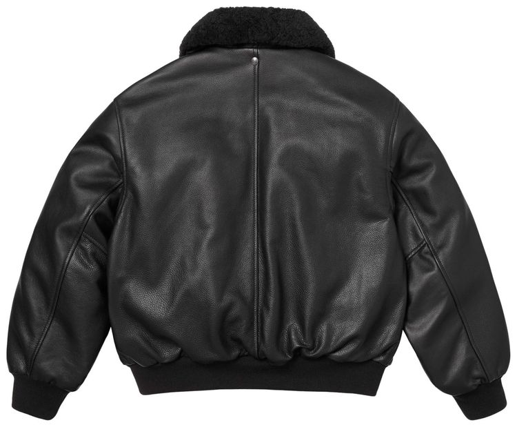 Supreme x Schott Shearling Collar Bomber Jacket Black