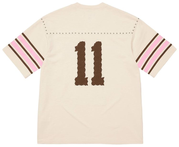 Supreme Studded Short Sleeve Top Cream