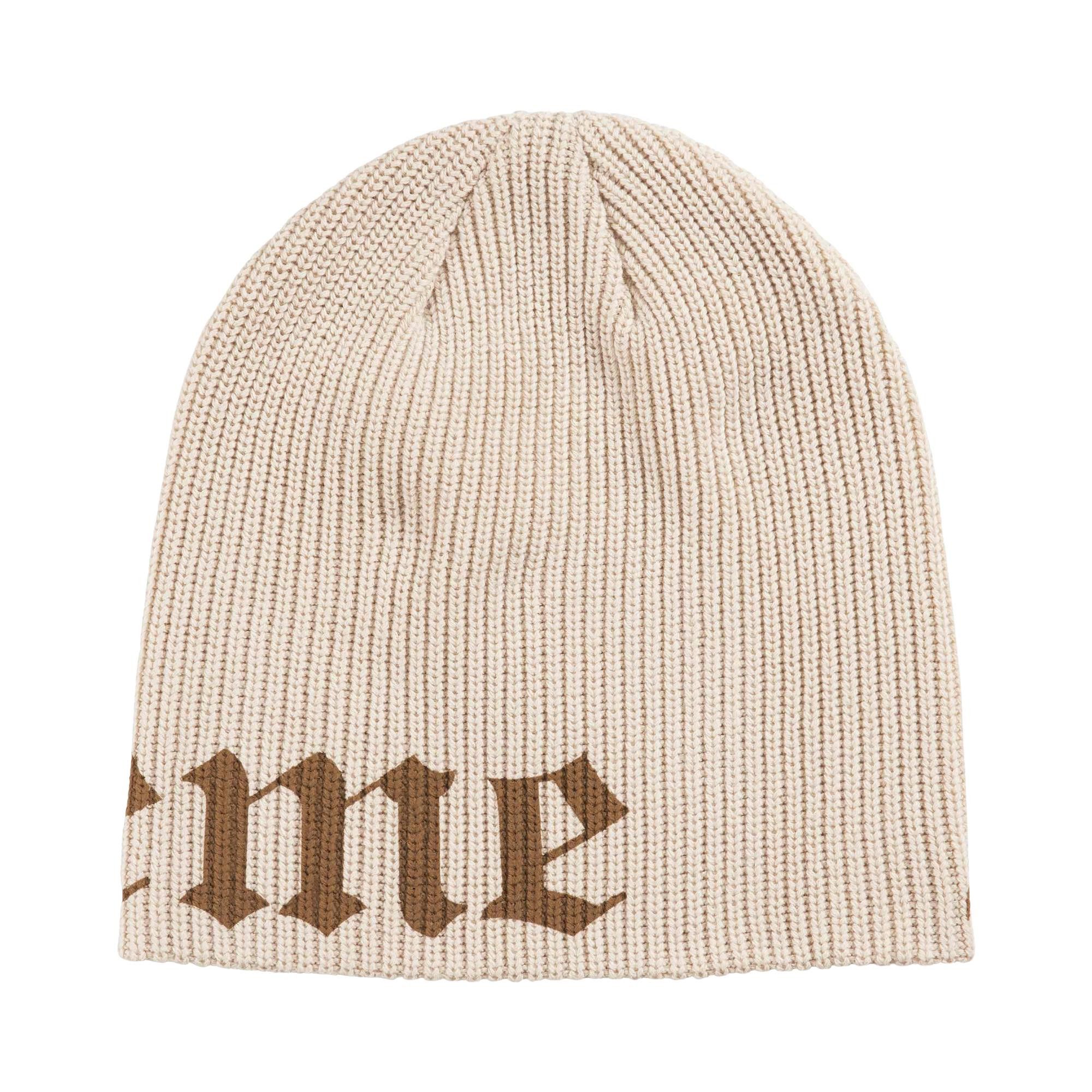 Buy Supreme Old English Printed Beanie 'Stone' - SS26BN5 STONE | GOAT