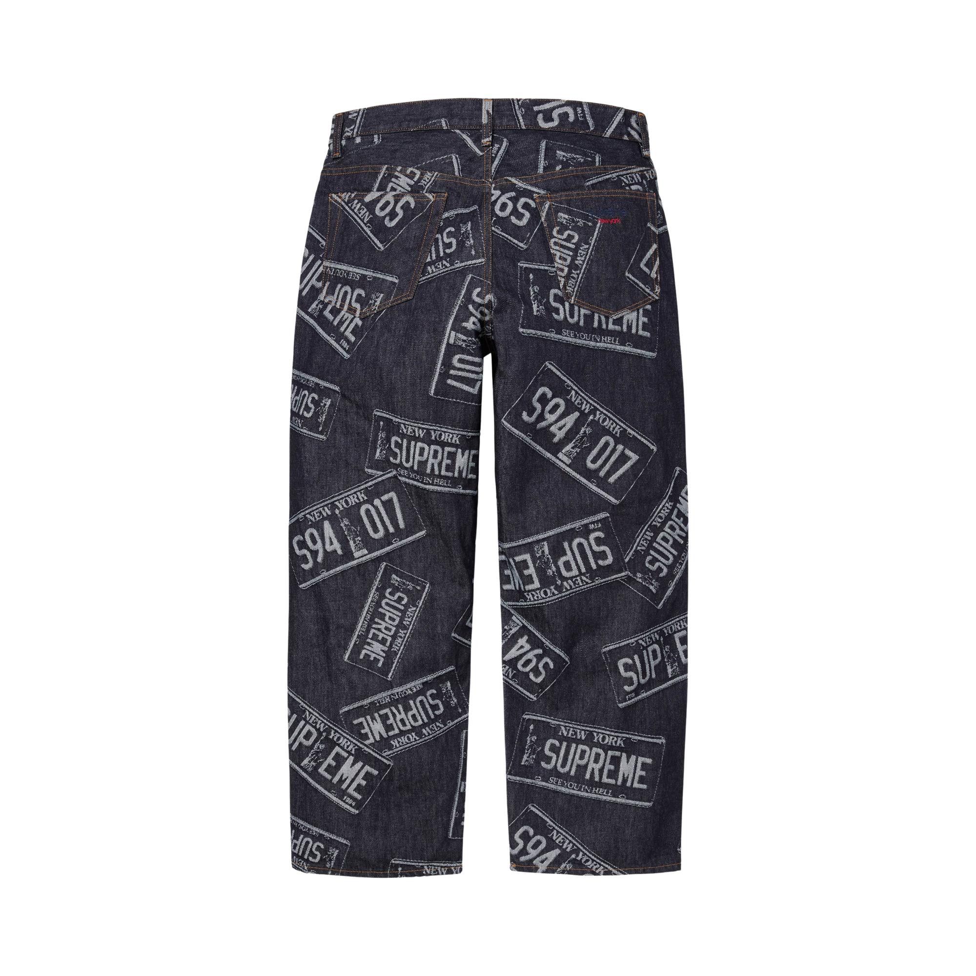 Buy Supreme License Plate Baggy Jean 'Rigid Indigo' - SS26P90