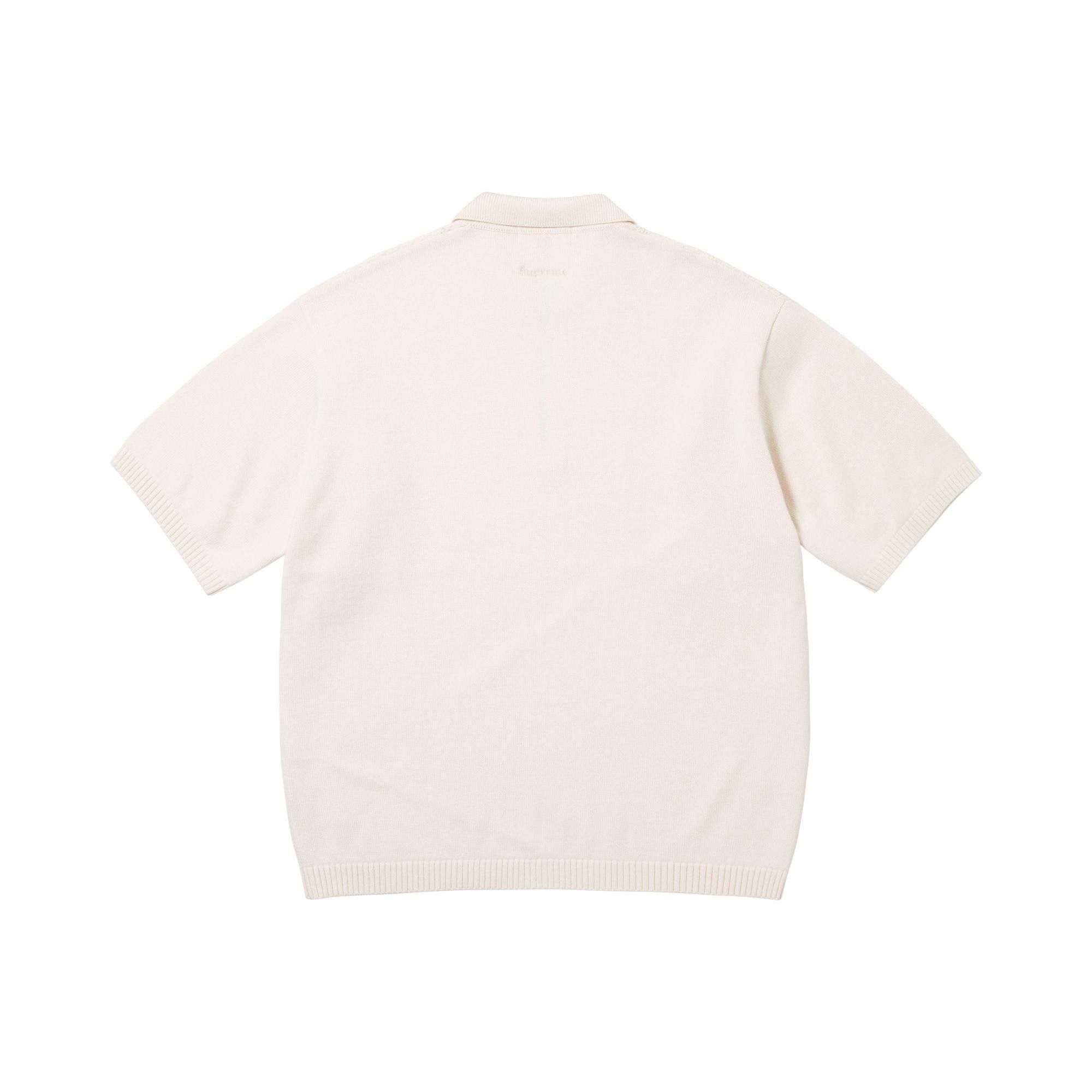 Buy Supreme Beaded Zip Short-Sleeve Polo Sweater 'Cream