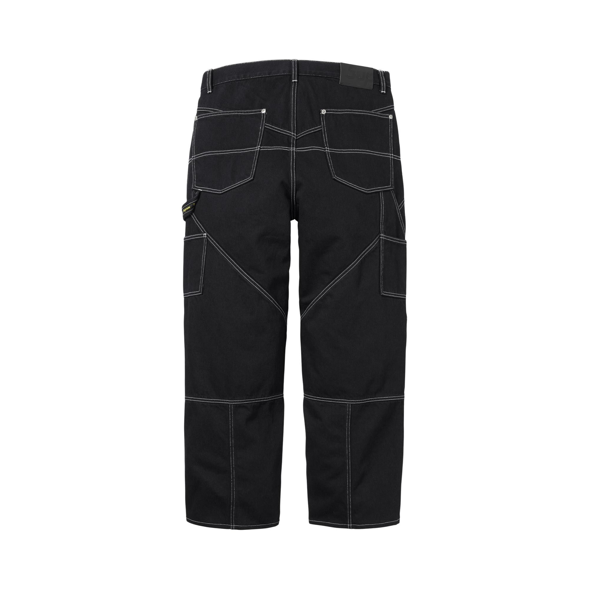 Buy Supreme Contrast Stitch Double Knee Painter Jean 'Black