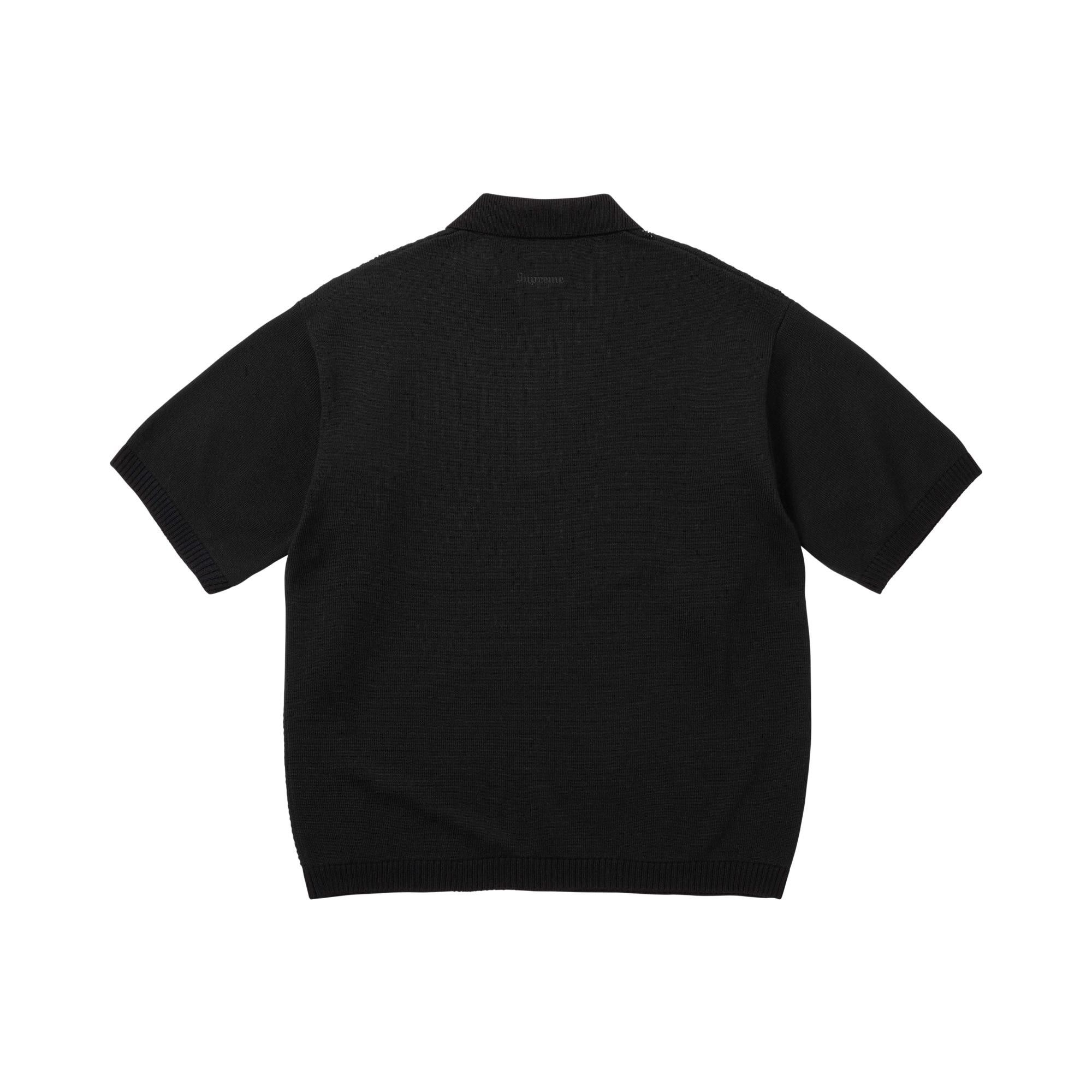 トップス Supreme Beaded Zip S/S Polo Sweater S Buy Supreme Beaded Zip Short-Sleeve Polo Sweater 'Black