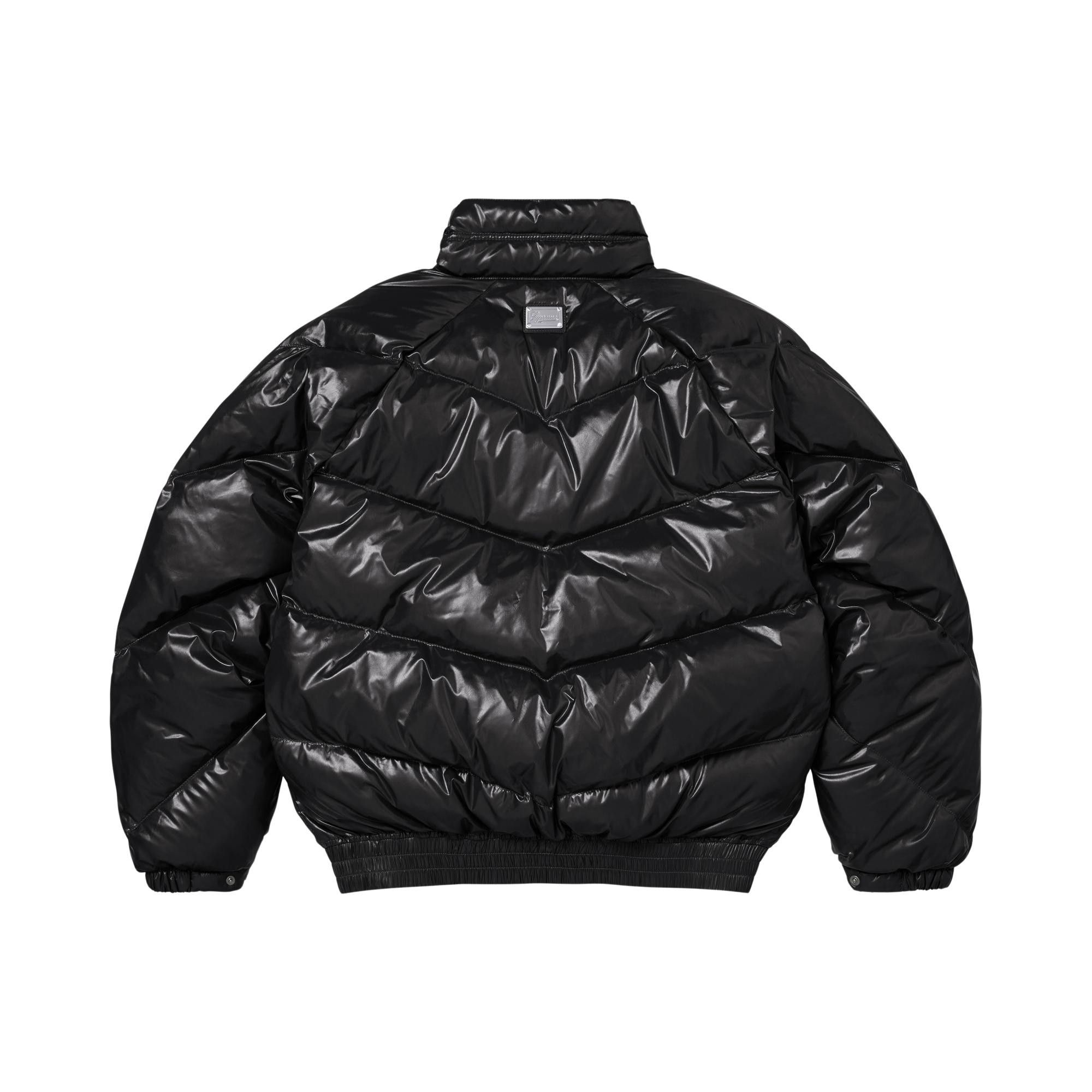 Buy Supreme x Schott Glossy Lightweight Down Puffer Jacket 'Black