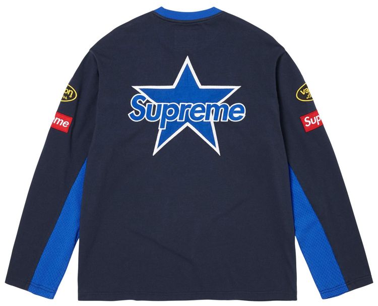 Supreme x Vanson Leathers Long Sleeve Top Navy