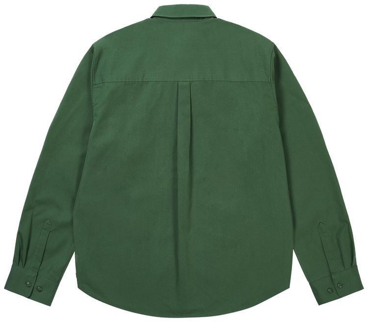 Palace Cotton Twill Overshirt Washed Green