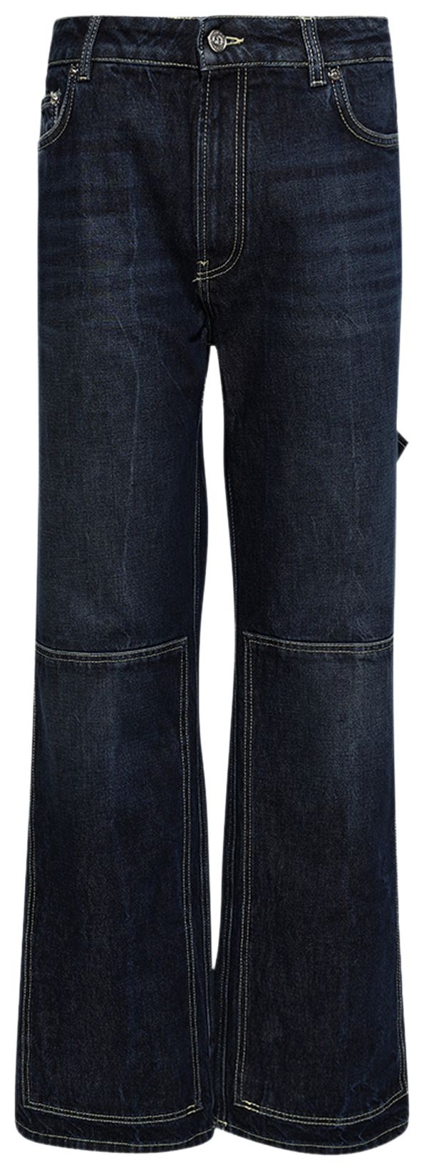 Jean Paul Gaultier Denim Trouser With Workwear Details Dark Vintage Blue