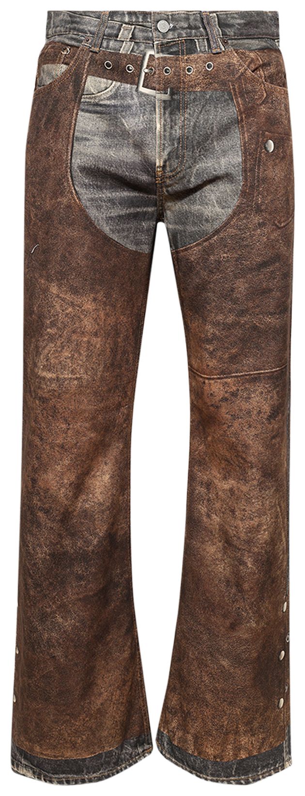 Acne Studios Regular Fit Printed Jeans BlueBrown