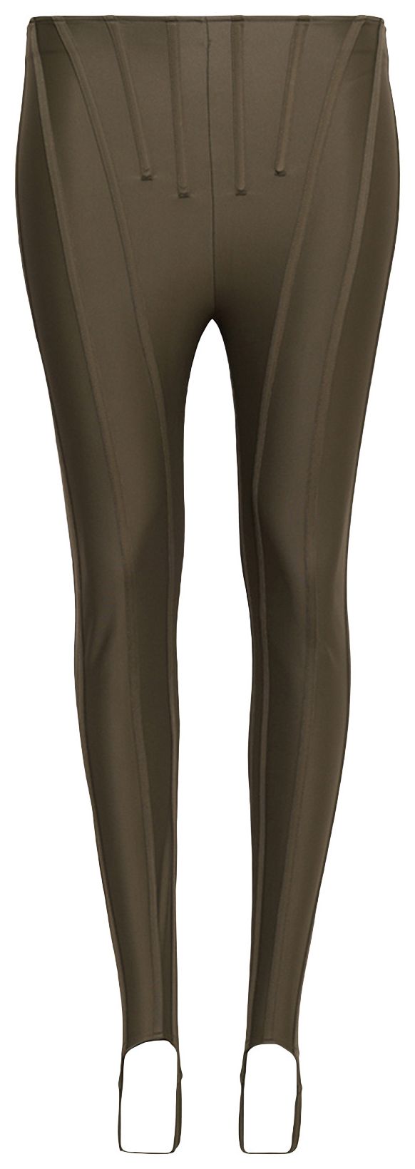 Mugler Corset Leggings Khaki