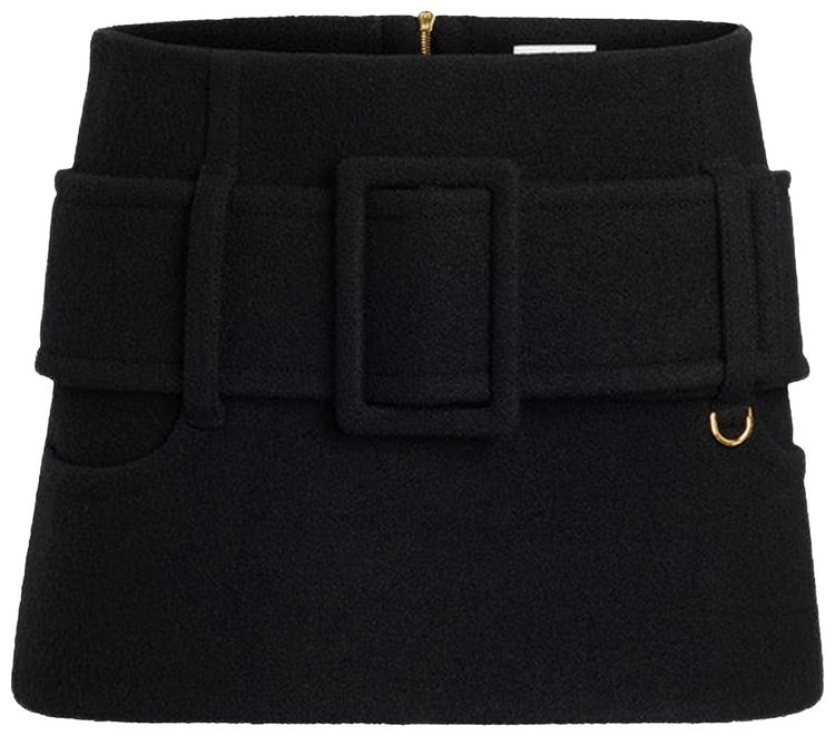 Patou Belted Mini Skirt Black