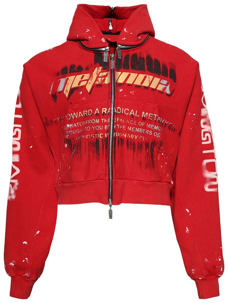 RIVINGTON roi Rebis Radical Paper Rose Zip Hoodie Meta Red