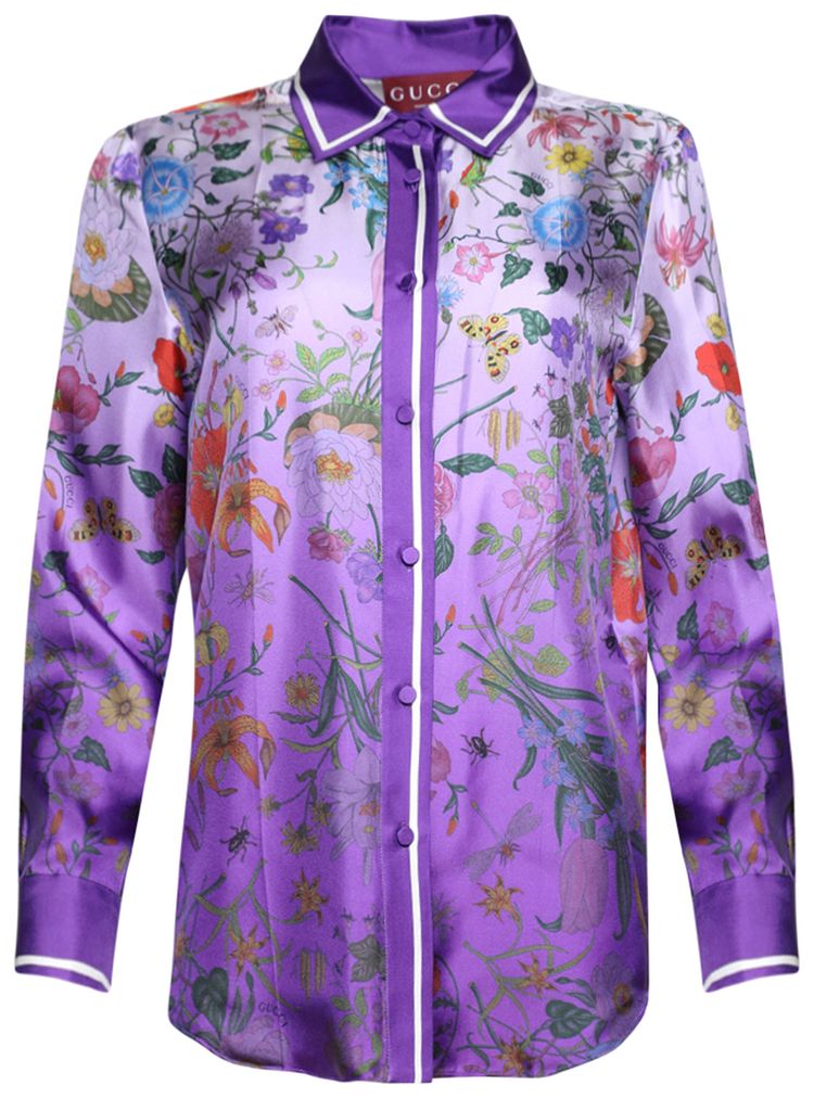 Gucci Flora Degrade Shirt LilacPurple