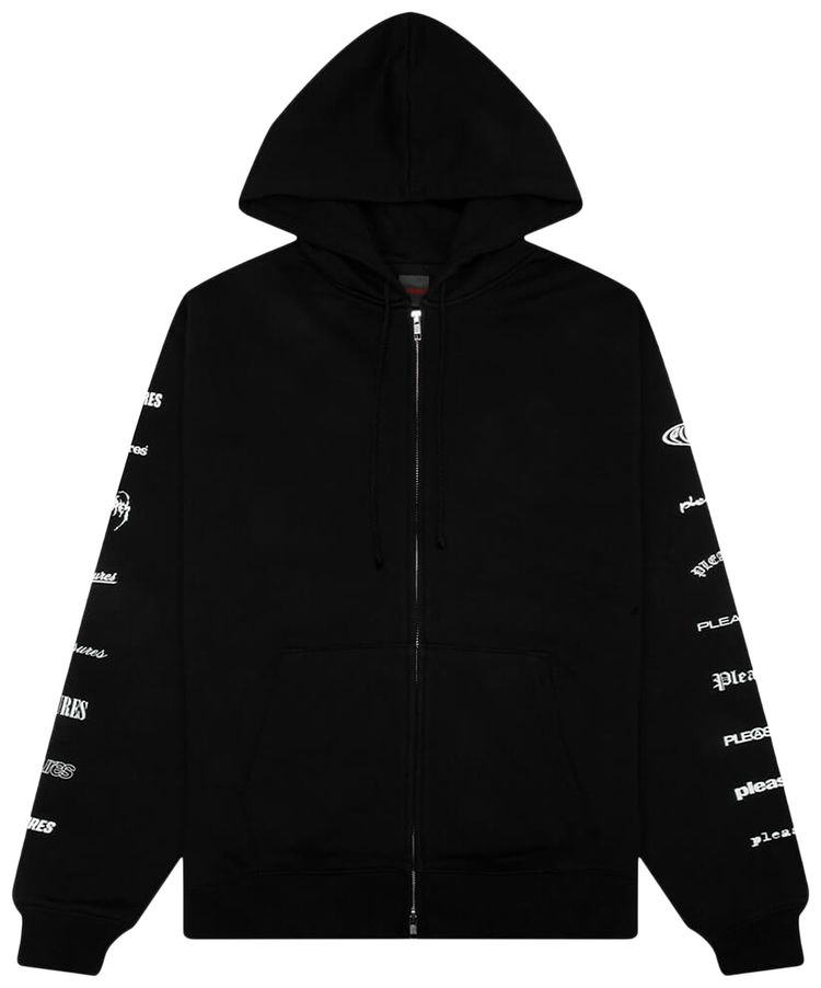 Pleasures Woodmark Zip Hoodie Black