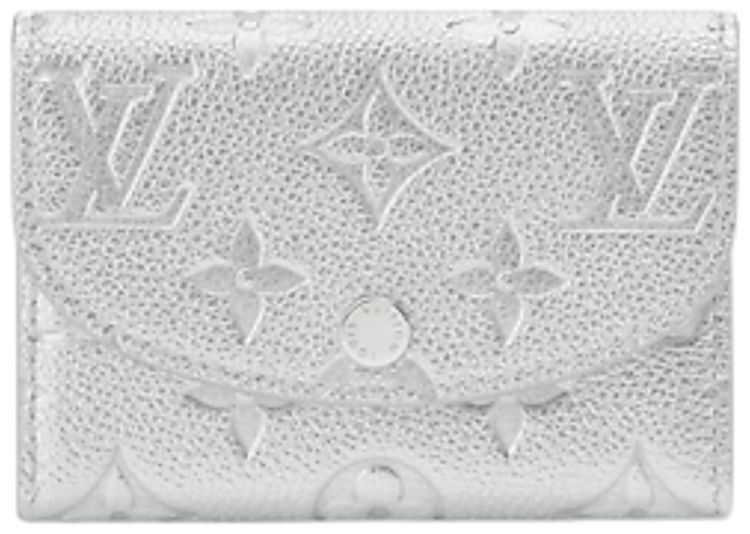 Louis Vuitton Rosalie Coin Purse Silver Monogram Embossed Empreinte Cowhide Leather