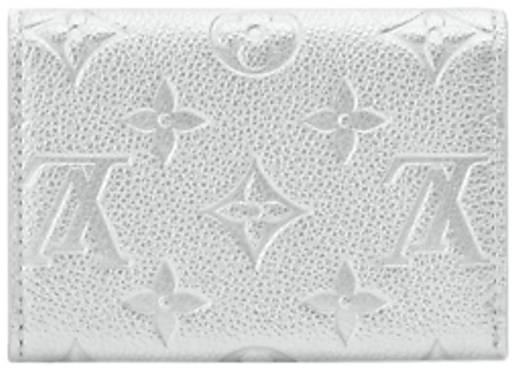 Louis Vuitton Rosalie Coin Purse Silver Monogram Embossed Empreinte Cowhide Leather