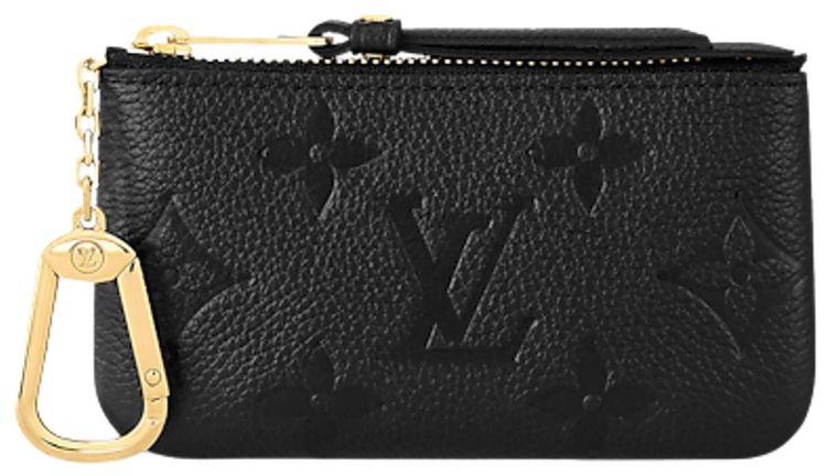 Louis Vuitton Key Pouch Black Monogram Embossed Empreinte Cowhide Leather