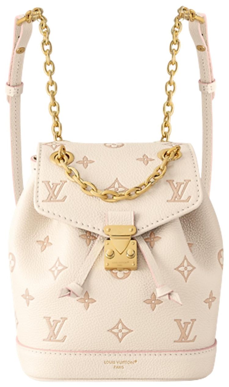 Louis Vuitton Nano Noe Backpack Bicolor Eden Monogram Embossed Empreinte Cowhide Leather