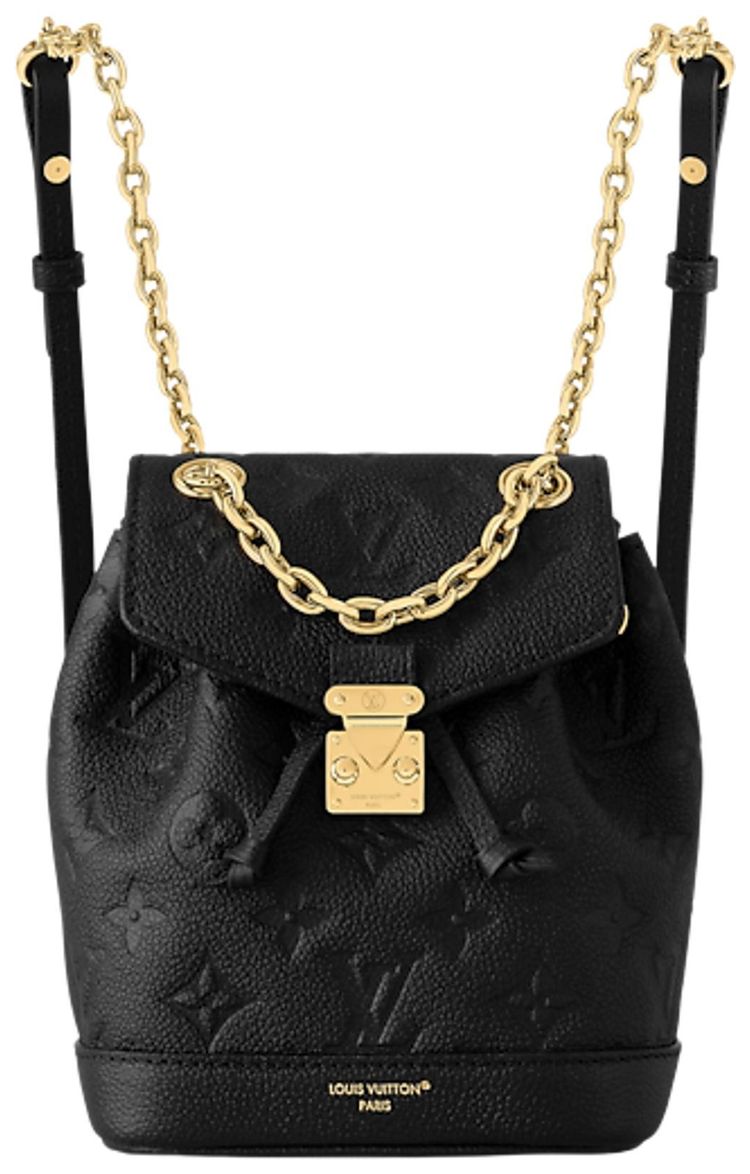 Louis Vuitton Nano Noe Backpack Black Monogram Embossed Empreinte Cowhide Leather