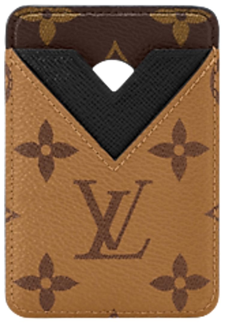 Louis Vuitton Magnetic Card Holder Brown Monogram Reverse Canvas