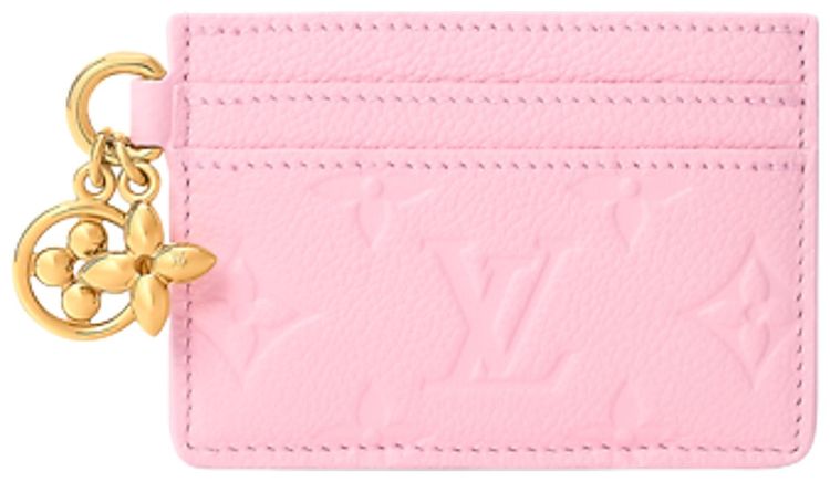 Louis Vuitton Lv Charms Card Holder Confetti Pink Monogram Embossed Empreinte Cowhide Leather