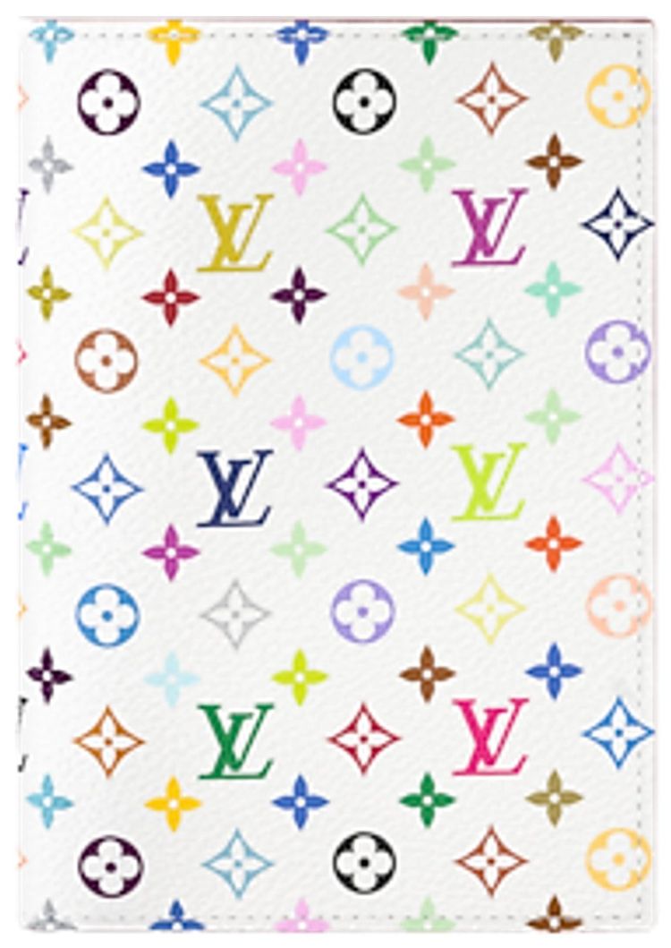 Louis Vuitton x Takashi Murakami Passport Cover MulticolorWhite Monogram Canvas