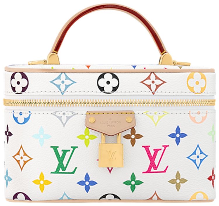 Louis Vuitton x Takashi Murakami Vanity Chain Pouch MulticolorWhite Monogram Canvas