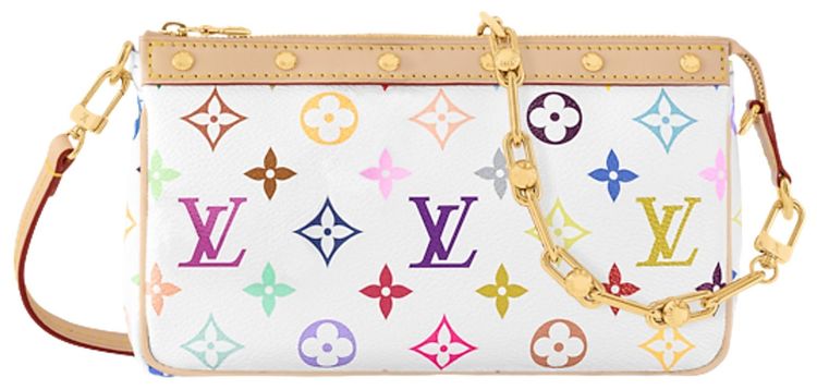 Louis Vuitton x Takashi Murakami Pochette Accessoires MulticolorWhite Monogram Canvas