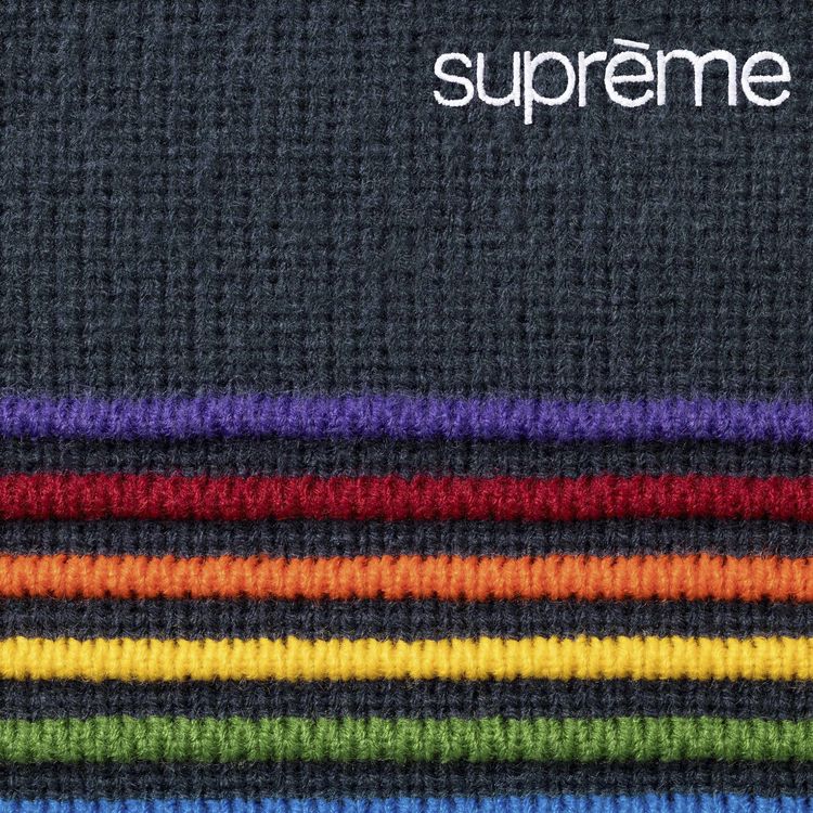 Supreme Raised Stripe Sweater Navy
