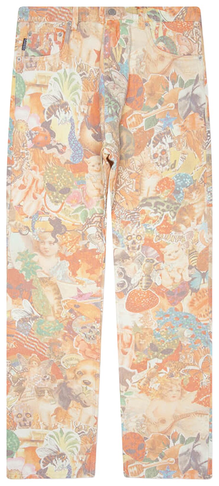 Pleasures Stickers Straight Leg Jeans Multicolor
