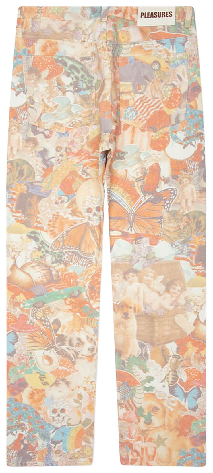 Pleasures Stickers Straight Leg Jeans Multicolor