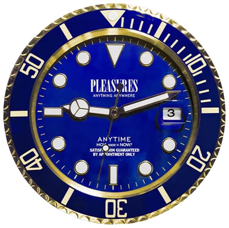 Pleasures Anytime Clock GoldBlue