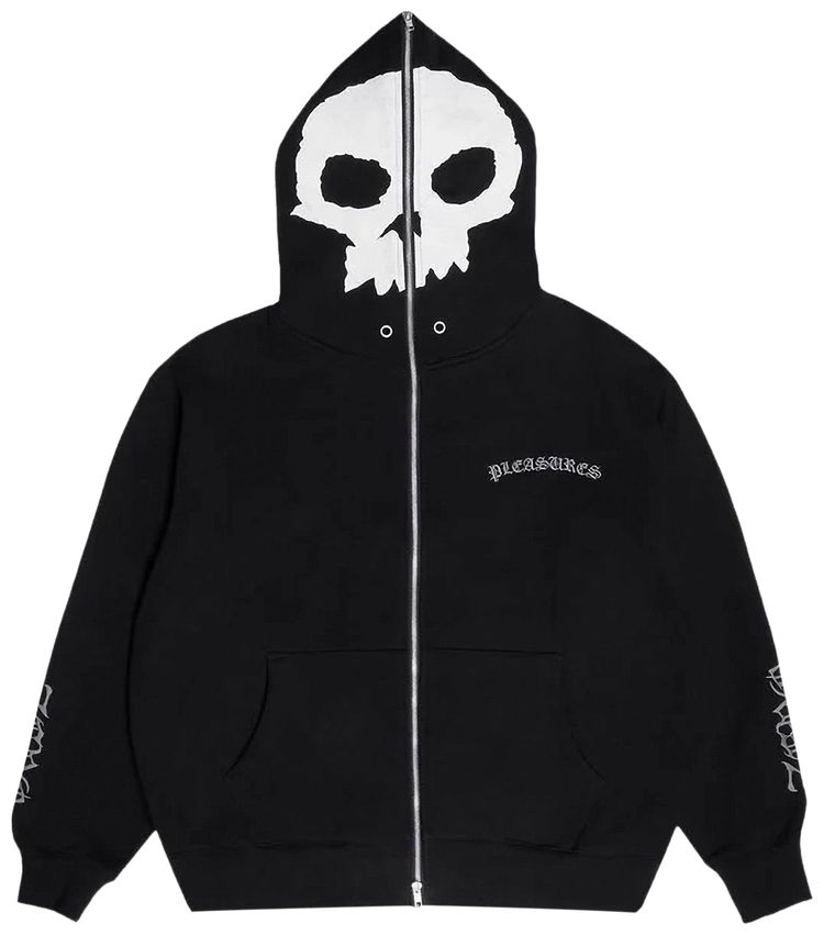 Pleasures Balaclava Zip Hoodie Black