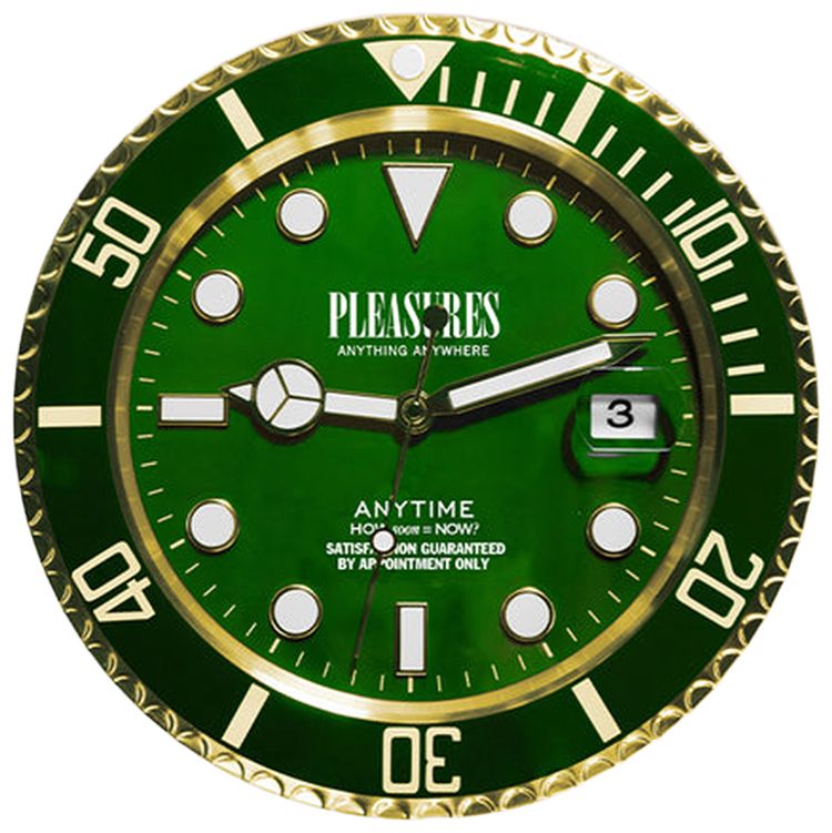 Pleasures Anytime Clock GoldGreen