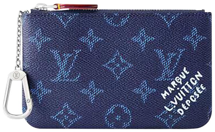 Louis Vuitton Key Pouch S Ocean Blue Monogram Canvas
