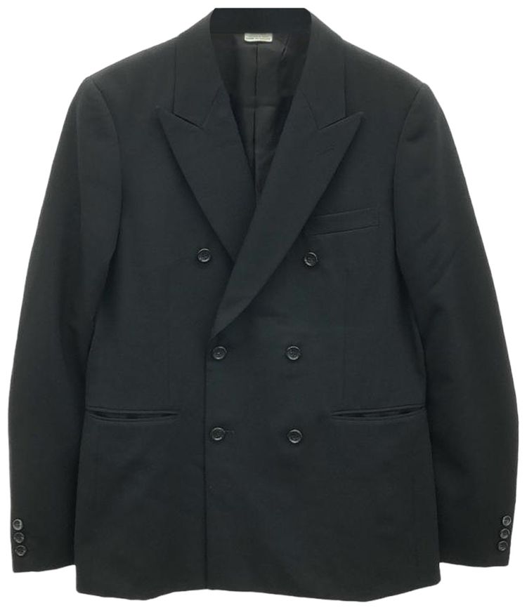 Comme des Garcons Homme Plus Lapel Long Sleeve Suit Jacket Black
